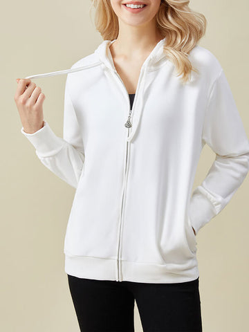 Airchics cardigans avec à capuche fermeture éclair à capuche femme décontracté